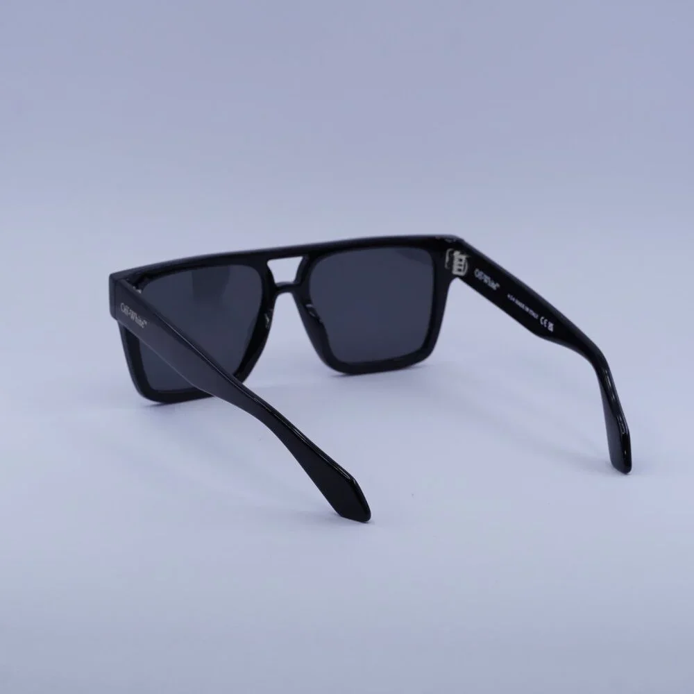 Off-White OERI133 SPRINGFIELD 1307 Sunglasses Black Square Frame, Grey Lenses